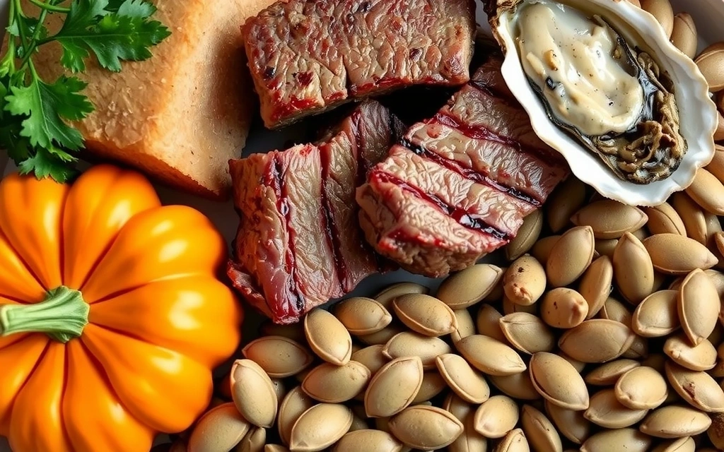 Immagine di cibi ricchi di zinco